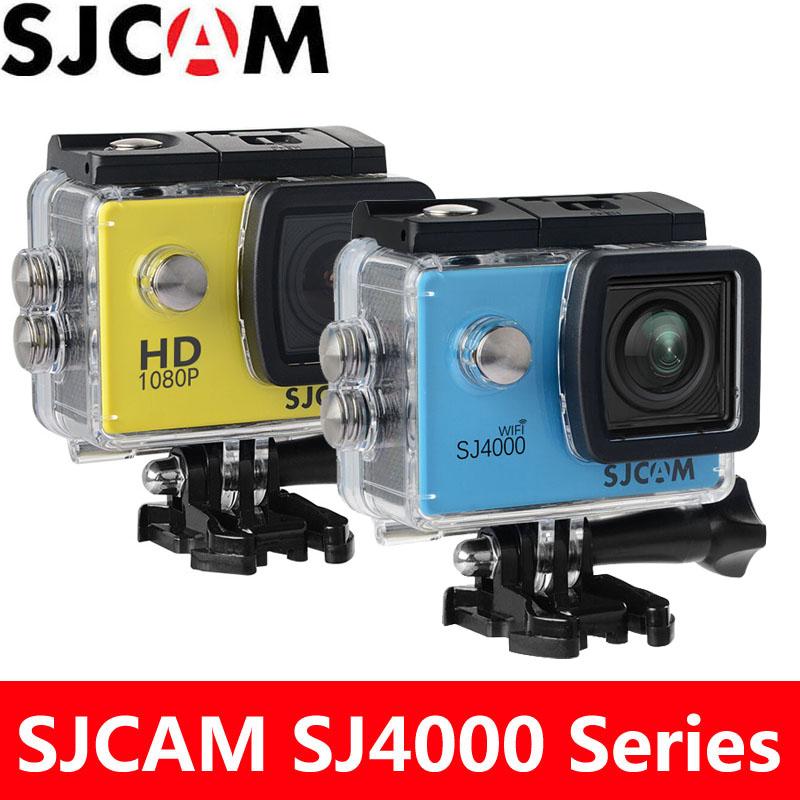 SJCAM SJ4000 Action Camera SJ4000 WiFi Sports DV Diving 30m Waterproof 2.0 inch LCD Screen Full HD 1080P Original SJ 4000 Cam(Yellow - SJ4000)