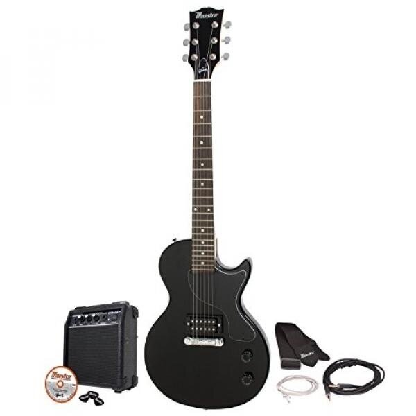 ดูภาพ Gibson Maestro Single Cutaway Electric Guitar, Ebony, with Amp and Accessories - intl เพิ่มเติม Gibson Maestro Single Cutaway Electric Guitar, Ebony, with Amp and Accessories - intl