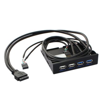 2-Port USB 3.0 Socket 2-Port USB 2.0 Socket Soft Drive Front Panel<br/>for Chassis - Black, โปรโมชั่นพิเศษประจำปี 2016, โปรโมชั่นเซ็ตจานดาวเทียม