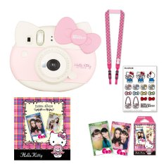 Fujifilm Instax Mini 8 Hello Kitty (Pink) + Film Kitty 10 sheets+Kitty Stickers + Strap + Kitty Photo Album
