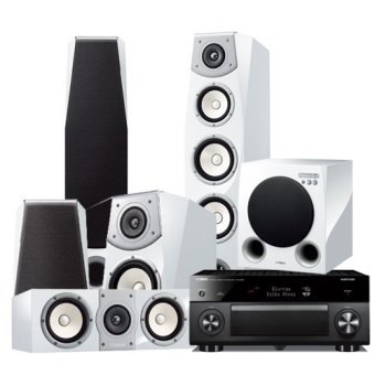 Yamaha Home Theater set รุ่น RX-A3050 Black + NS-F901 NS-B951/ 2 คู่ NS-C901 NS-SW901( White ) image