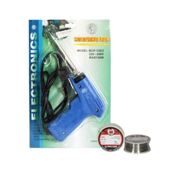 BCP หัวแร้ง บัดกรี ไฟฟ้า 130W รุ่น BCP-130/2 (สีน้ำเงิน) + ULTRACORE ตะกั่วบัดกรี 1.2 มม.(2 ม้วน) BCP หัวแร้ง บัดกรี ไฟฟ้า 130W รุ่น BCP-130/2 (สีน้ำเงิน) + ULTRACORE ตะกั่วบัดกรี 1.2 มม.(2 ม้วน)