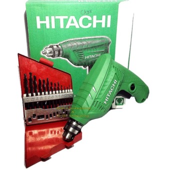 Hitachi สว่านไฟฟ้า2หุน รุ่นD6VA+C/Pดอกสว่าน เจาะเหล็ก13ตัว/ชุด Hitachi สว่านไฟฟ้า2หุน รุ่นD6VA+C/Pดอกสว่าน เจาะเหล็ก13ตัว/ชุด