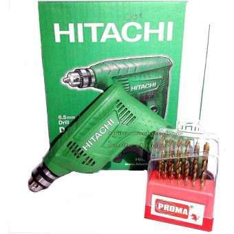 Hitachi สว่านไฟฟ้า2หุน รุ่นD6VA+PROMAดอกสว่าน เจาะเหล็ก 13ตัว/ชุด เคลือบ ไทเทเนียม Hitachi สว่านไฟฟ้า2หุน รุ่นD6VA+PROMAดอกสว่าน เจาะเหล็ก 13ตัว/ชุด เคลือบ ไทเทเนียม