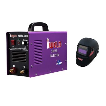 IWELD เครื่องเชื่อมอินเวอร์เตอร์ รุ่น MMA200 (สีม่วง) + IWELD AUTO HELMET (สีดำ) IWELD เครื่องเชื่อมอินเวอร์เตอร์ รุ่น MMA200 (สีม่วง) + IWELD AUTO HELMET (สีดำ)