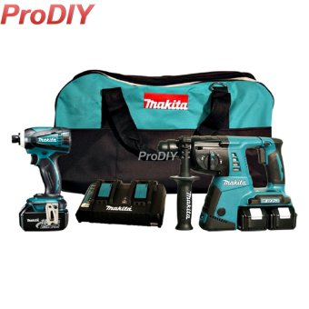 Makita DLX2071PM (DTD146+DHR263) ชุดสว่านไขควงแบตเตอรี่ 18V Makita DLX2071PM (DTD146+DHR263) ชุดสว่านไขควงแบตเตอรี่ 18V