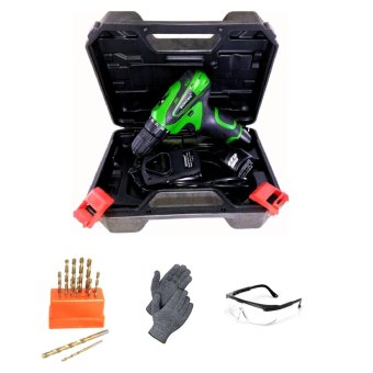 Prin Market BOHONG สว่านไฟฟ้าไร้สาย ขนาด12V. พร้อมแบตเตอรี่ 2 ก้อน + ดอกสว่านชุบไทเทเนี่ยม 13 ตัวชุด + แว่นตากันสะเก็ด (คละสี) + ถุงมือผ้าฝ้ายอย่างหนา Prin Market BOHONG สว่านไฟฟ้าไร้สาย ขนาด12V. พร้อมแบตเตอรี่ 2 ก้อน + ดอกสว่านชุบไทเทเนี่ยม 13 ตัวชุด + แว่นตากันสะเก็ด (คละสี) + ถุงมือผ้าฝ้ายอย่างหนา