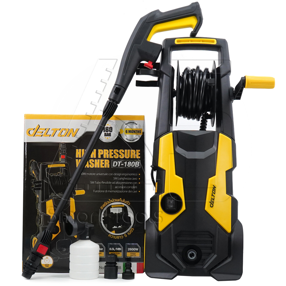 DELTON เครื่องฉีดน้ำแรงดันสูง 180 บาร์ 2600 วัตต์ 5 5f571dbf589e09a85e2be2aa2d07b1a9