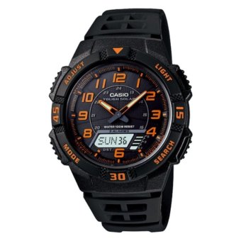 Casio นาฬิกาข้อมือชาย สายเรซิ่น รุ่น AQ-S800W-1BV  - สีดำ