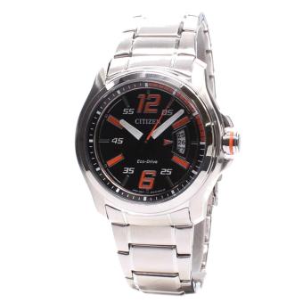 Citizen Watch Eco-Drive Silver Stainless-Steel Case Stainless-Steel Bracelet Mens NWT + Warranty AW1350-59E