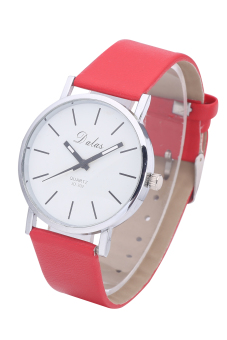 Dalas JD302 Fashion Vintage Women Simple Design  Leather Strap Quartz Wristwatches(red)