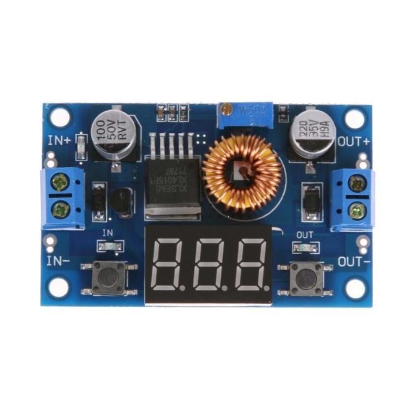 ดูภาพ Digital Display 5A 75W DC-DC Adjustable Step-down Module with Voltmeter - intl เพิ่มเติม Digital Display 5A 75W DC-DC Adjustable Step-down Module with Voltmeter - intl