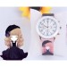 Kawaii Silicone Candy Color Watch Flower Girl Cartoon Student Children Watches for Lovely Girls ( Pueple ) - intl