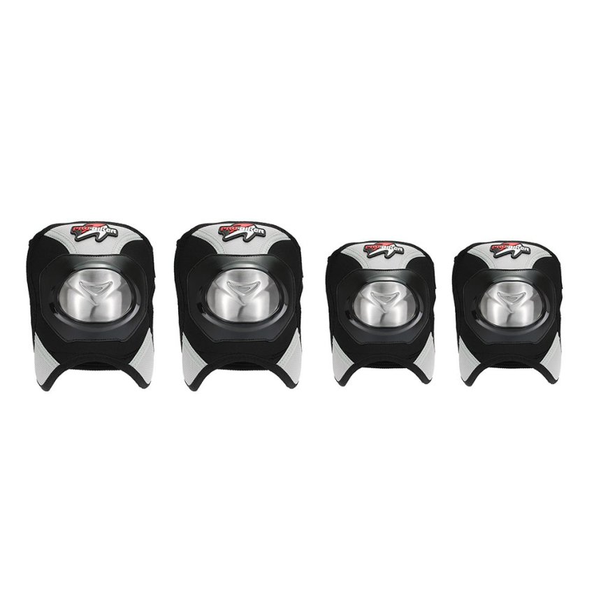 ดูภาพ PRO-BIKER Motorcycle Elbow & Knee Protector 4PCS Motocross Guards Protective Pads for Skating Skateboard Sports Safety - intl เพิ่มเติม PRO-BIKER Motorcycle Elbow & Knee Protector 4PCS Motocross Guards Protective Pads for Skating Skateboard Sports Safety - intl