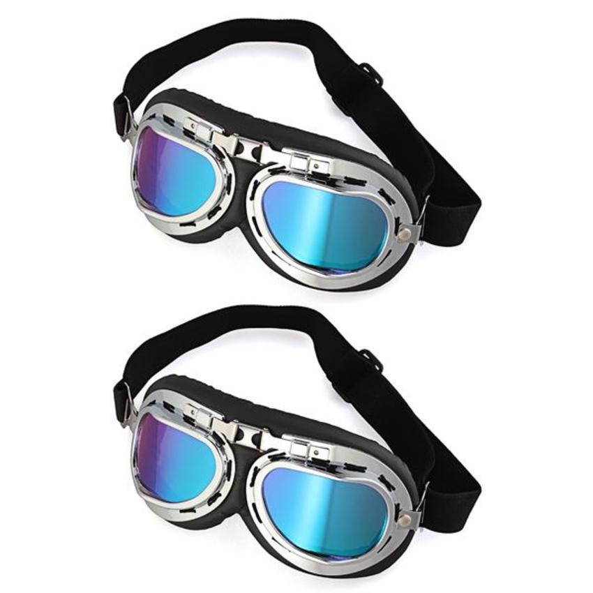 ดูภาพ UJS Generic 2x Motorcycle Helmet Windproof Glasses Goggles ColorfulLens (Intl) เพิ่มเติม UJS Generic 2x Motorcycle Helmet Windproof Glasses Goggles ColorfulLens (Intl)
