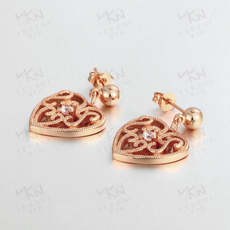 anting berongga perhiasan lazada mode grosir naik anting-anting emas Burgundy