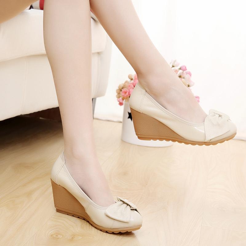 Sepatu Kulit Putih Musim Semi Dan Musim Panas Sepatu Heels Wanita (Kasa Merah Model) Januari 2019 - 3 Sepatu Kulit Putih Musim Semi dan Musim Panas Sepatu Heels Wanita (Kasa Merah Model) - 3