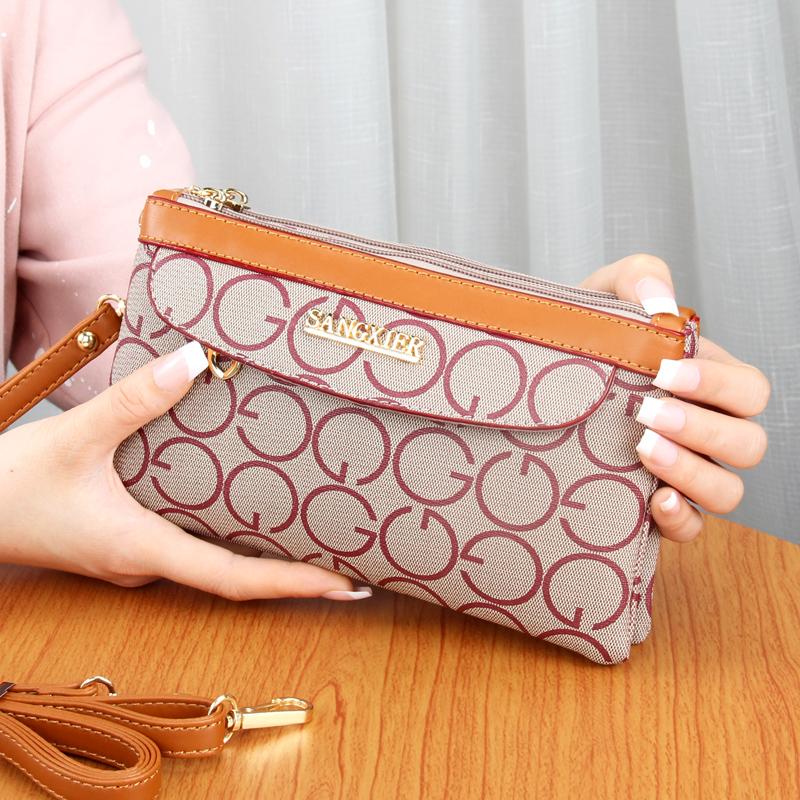 Tas Wanita 2018 Model Panjang Dompet Uang Receh Setangah Baya Selempang Dwiguna Genggam Tas Tangan Ibu Tas Genggam Tas Kecil Casual