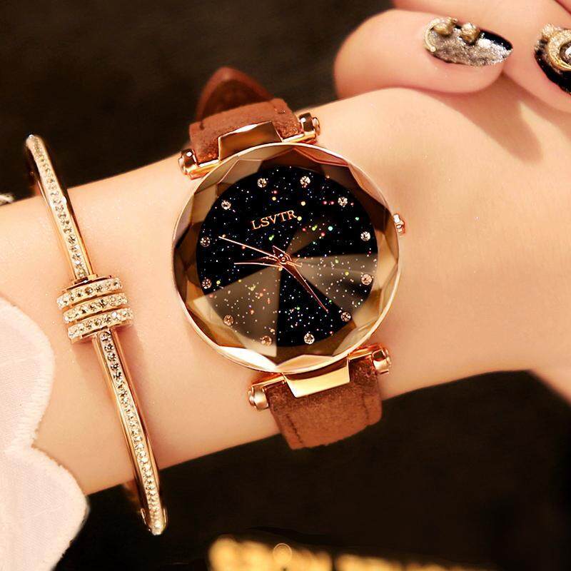 Douyin Celebrity Style Ladies Watch Waterproof Shi Shang Kuan Female 2019 New Style Students Korean Style Simple Trend Leisure Glorious Malaysia