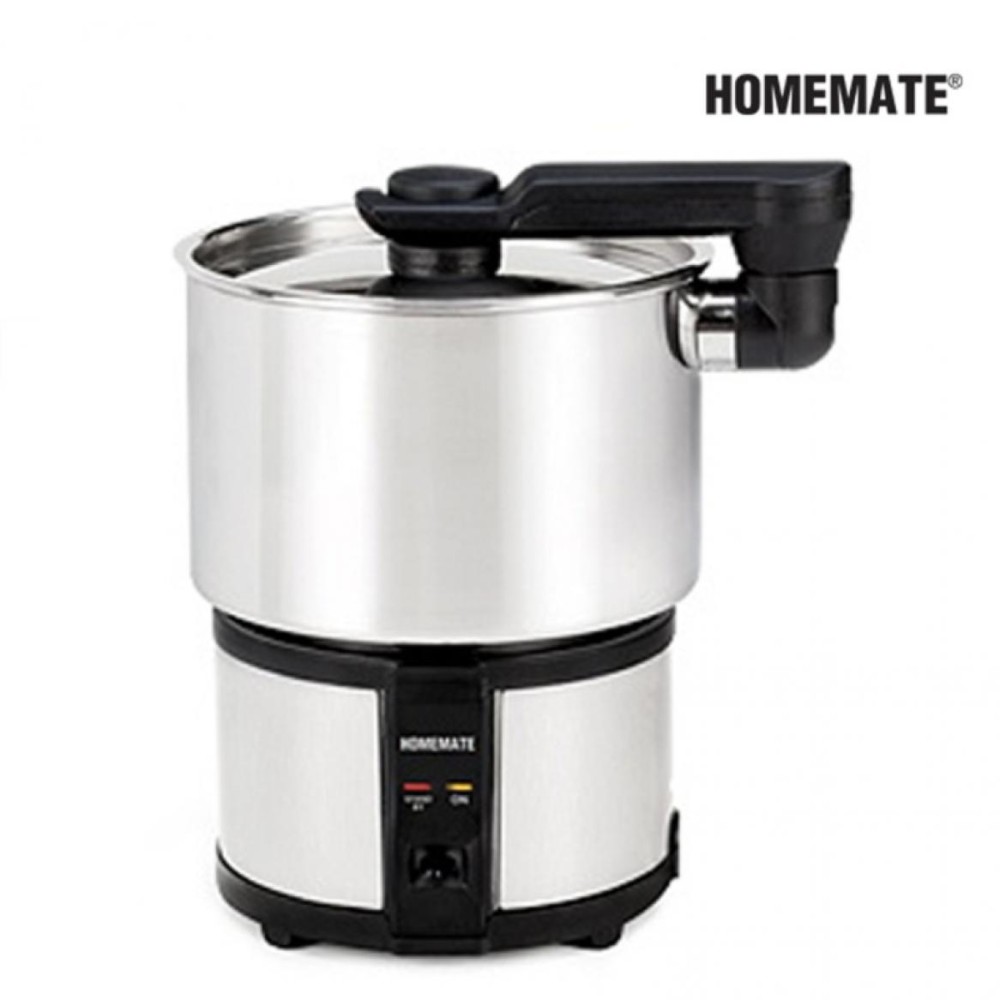 HOMEMATE ชุดเตาไฟฟ้าพกพา รุ่น HOM-123501 พร้อมหม้อ - สีเงิน Portable Electric Pan