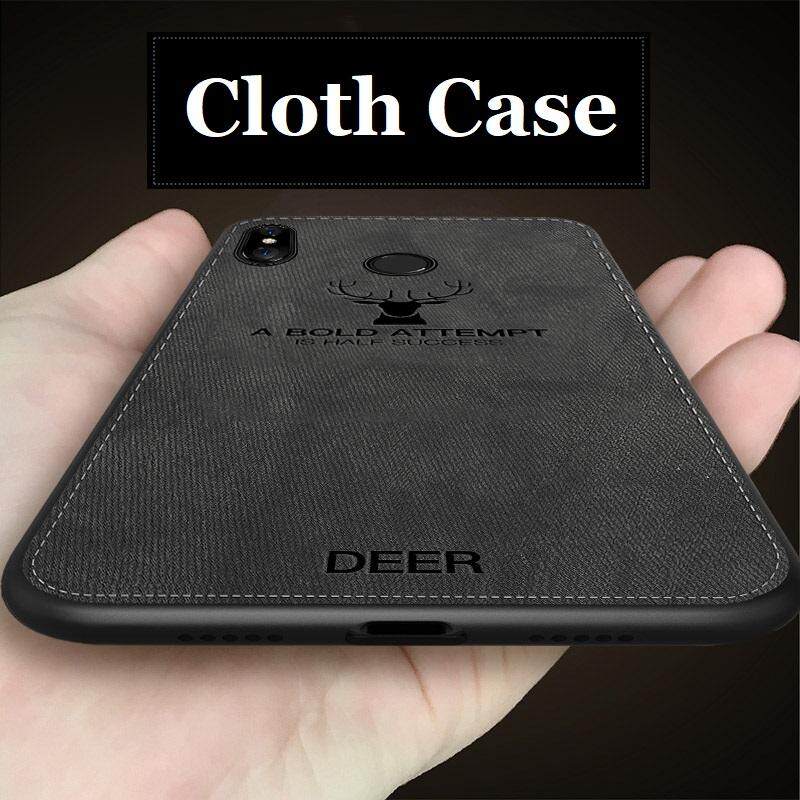 For Xiaomi Mix 2S Case Slim Hybrid Soft Cover with Fabric Design Cloth Hand Stitching Shell