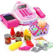 Cashier Pretend Play Set with Microphone and Sounds - Kids Simulation