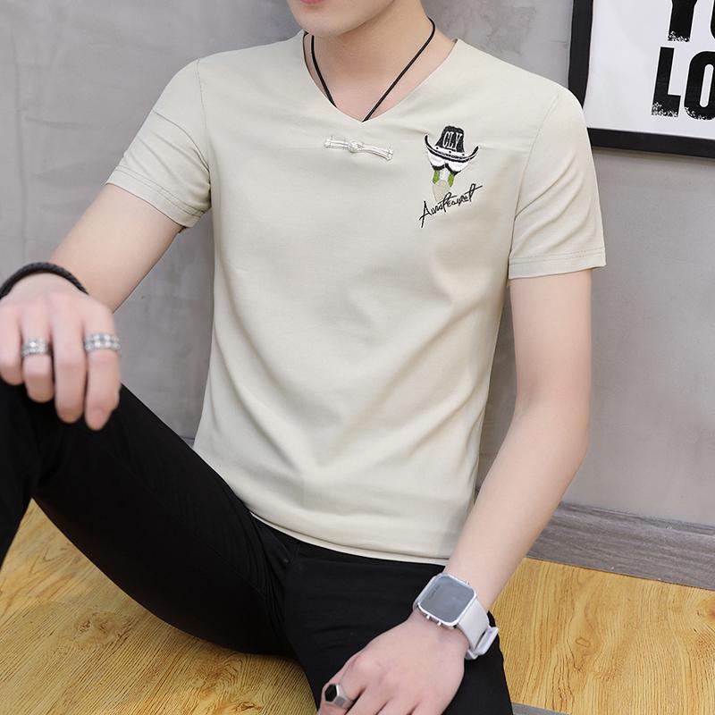 T-shirt Lengan Panjang Pria 2018 Musim Gugur Model Baru Kerah V Lengan Pendek Baju Dalaman Pakaian Pria Tren Kaos Gaya Korea Membentuk Tubuh Pakaian Januari 2019 - 2 T-shirt lengan panjang pria 2018 musim gugur model baru Kerah V Lengan Pendek Baju Dalaman pakaian pria Tren Kaos Gaya Korea membentuk tubuh pakaian - 2