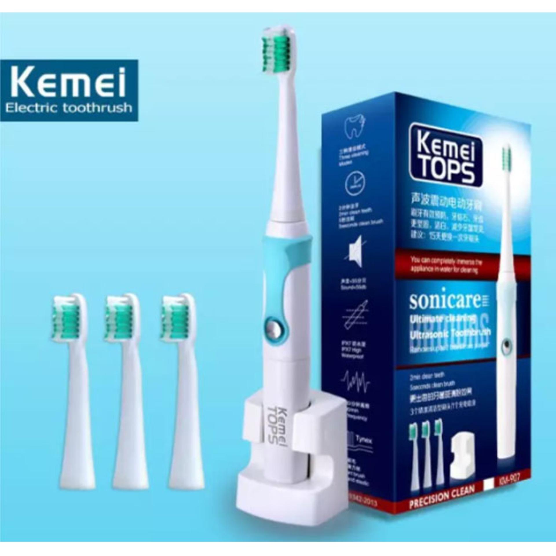 แปรงสีฟันไฟฟ้าเพื่อรอยยิ้มขาวสดใส ลำพูน Kemei TOPSแปรงสีฟันไฟฟ้าอุลตร้าโซนิค รุ่นKM 907
