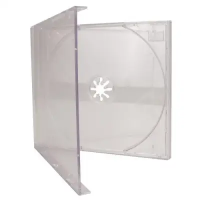 CD Box Jewel Case with Black Tray กล่องใส่แผ่น CD มาตรฐาน 25 ชิ้น (ถาดสีใส)