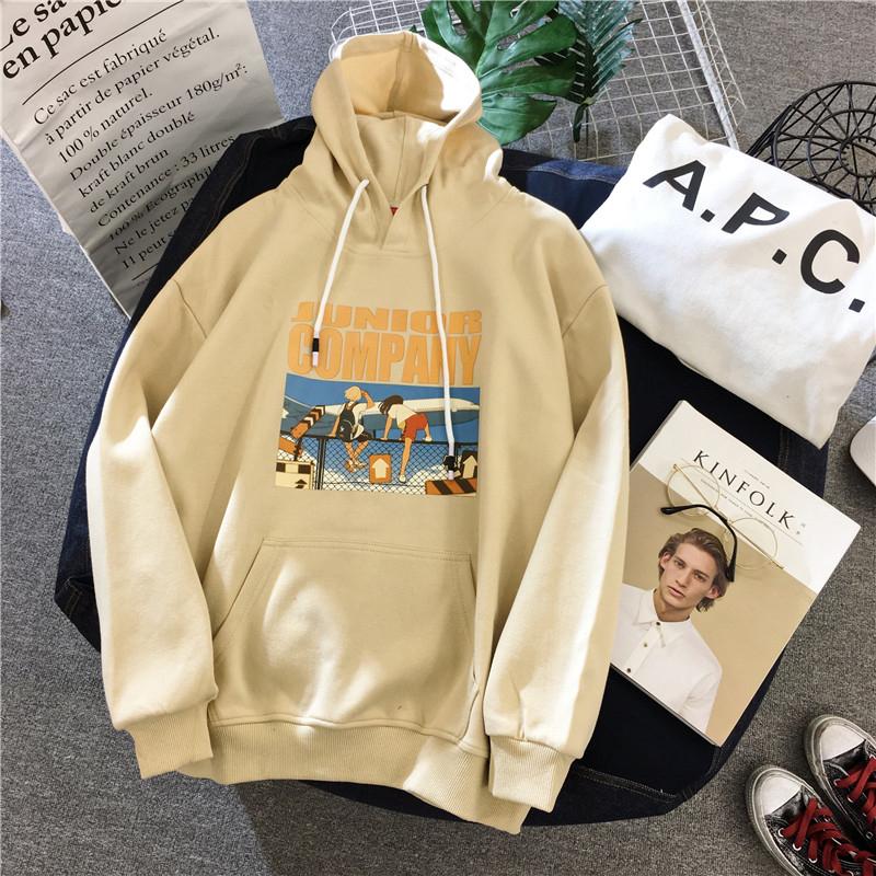 Musim Gugur dan Dingin Model Tipis Kaos Sweater Perempuan Versi Korea Pasang Murid Lengan Panjang Longgar Dalam Super Api Jaket Ulzzang Baju Hoodies