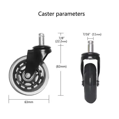360 Degree Roating 2.5 Inch PU Furniture Office Chair Casters Chair Wheel