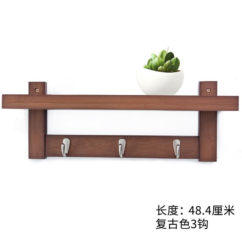 Northern Europe Wall Hook Creative Solid Wood Clothes Rack Wall Bedroom Hallstand Wall Hangers Clothes Hook Living Room Storage Shelf