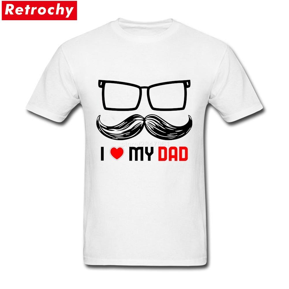 T Shirt Designer Online I Love My Dad Short Sleeve Thanksgiving Day Custom Boys Latest Design Shirt 3XL - intl