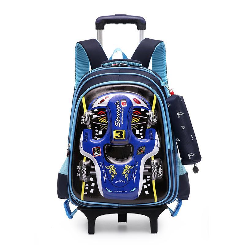 DJ8 Primary School trolley bag Child bag Removable backpack