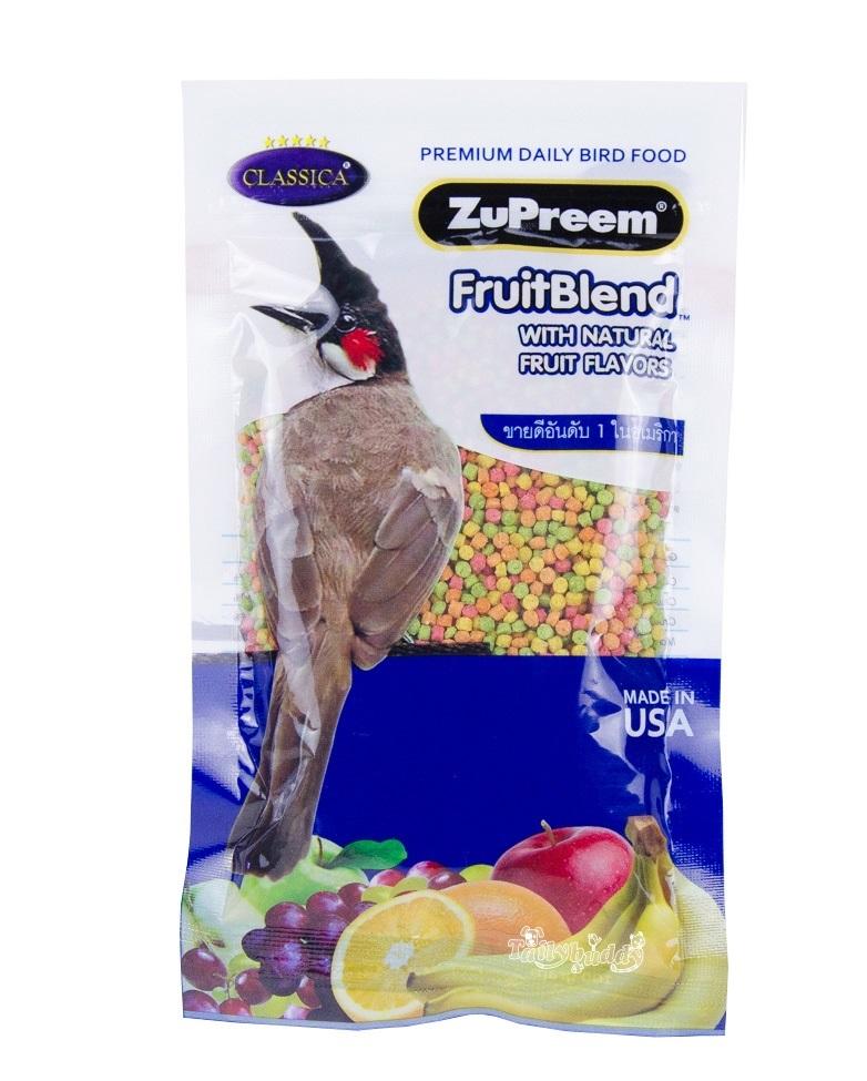 ZuPreem FruitBlend อาหารนกปรอด นกกรงหัวจุก แบบอัดเม็ด รสธรรมชาติ (100g.)
