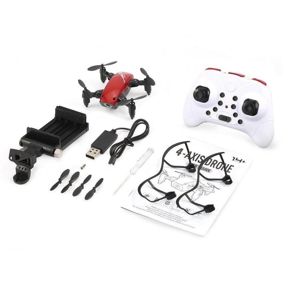 S9W Wifi FPV 0.3MP Kamera Mini Lipat Drone Atitude Tahan Mode RC Quadcopt * R