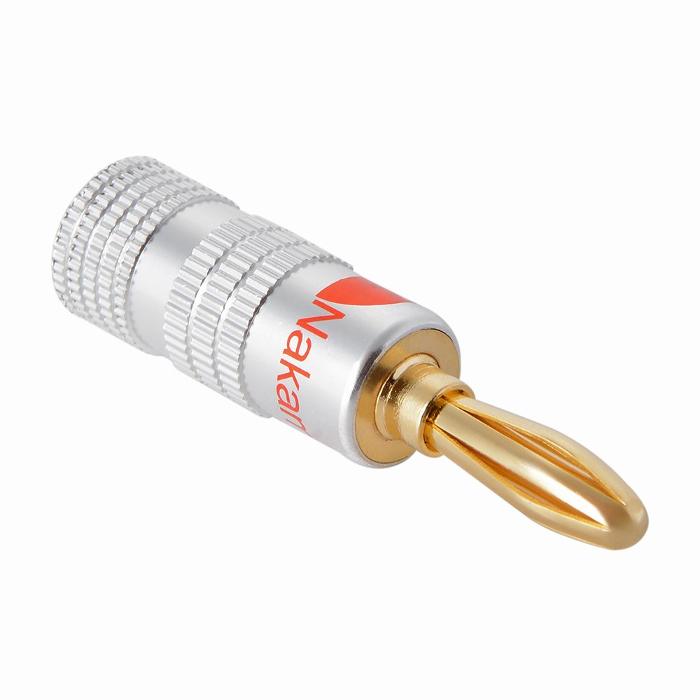2 Pairs 4mm Plated Audio Speaker Wire Cable Nakamichi Banana Plug Connector