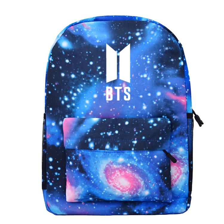 BTS Tas Ransel Kanvas Antipeluru Model Sama Tas Siswa (Abu-abu)
