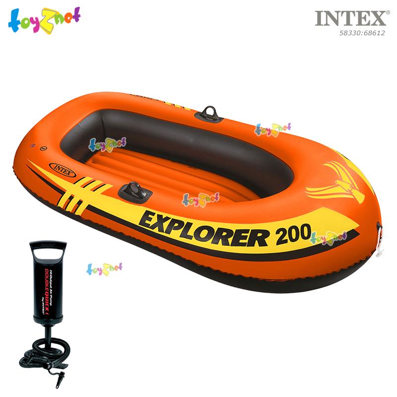 Intex เรือยางเอ็กซ์โพลเรอร์ 2 ที่นั่ง 1.85x0.94x0.41 ม. รุ่น 58330 + ที่สูบลมดับเบิ้ลควิ๊ก วัน