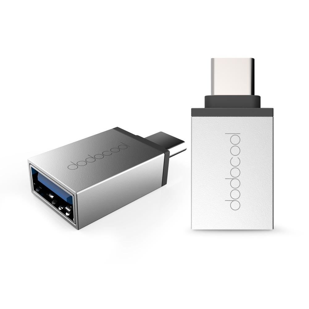 Dodocool USB Tipe-C untuk USB 3.0 Adaptor Mengkonversi USB Tipe-C untuk USB 3.0 Konektor untuk Huawei/Apple /Samsung/XiaoMi/OPPO/VIVO/MacBook/Chromebook Pixel/Nexus 5X/Nexus 6 P /OnePlus Dua/Nokia N1/TYPE C Perangkat Didukung Perak