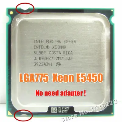 Xeon E5450 Processor 3.0GHz 12M 1333Mhz equal to intel Q9650 works on lga 775 mainboard no need adapter
