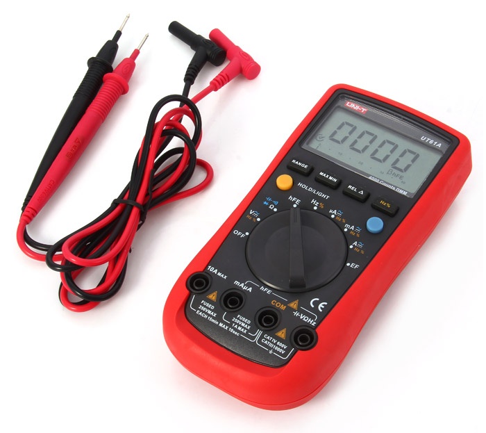 UNI-T UT61A LCD Digital Multimeter Manual / Auto Range Test Device