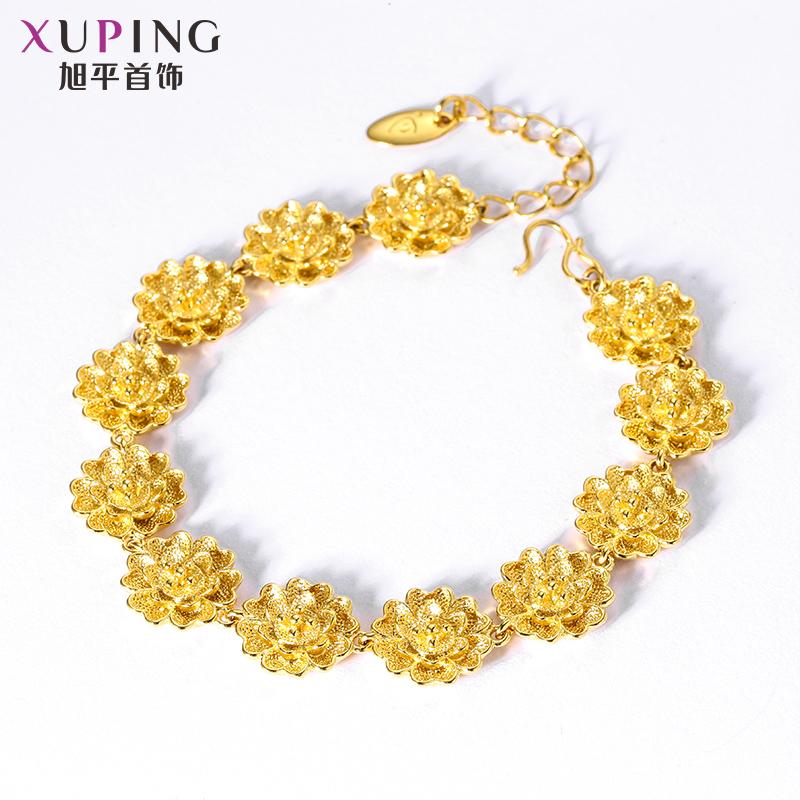 XUPING JEWELRY Gelang Imitasi Emas Gelang Retro Perempuan