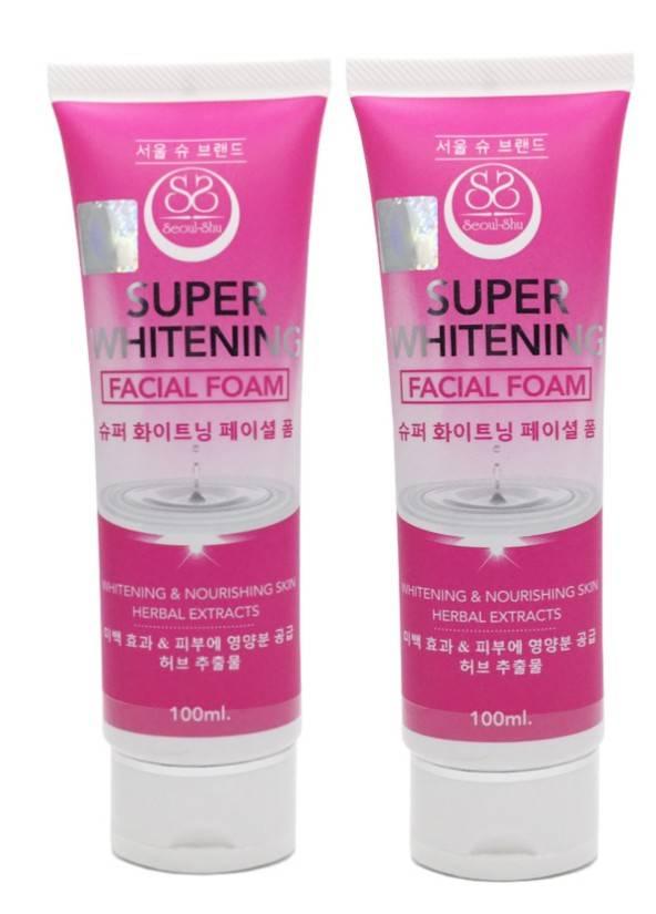 Seoul-Shu Super Whitening Facial Foam โซล ชู โฟมล้างหน้า 100 ml (2 หลอด )