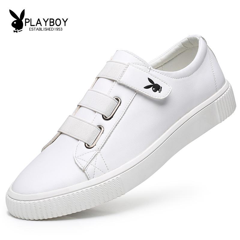 PLAYBOY 2018 Model Baru Musim Panas Versi Korea Pasang Sepatu Putih Kecil Pria Casual Sepatu Putih