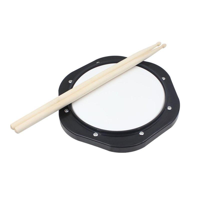 E-ERA Bộ Gõ 10 inch Mô Phỏng Nhựa Câm Trống Thực Hành Miếng Lót Với Túi