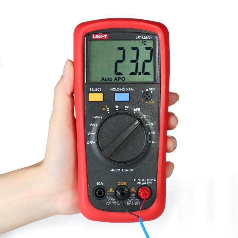 UNI-T UT136C+ Digital Multimeter LCD Multimeter Voltage Current Meter Capacitance Resistance Diode Tester Voltmeter Ammeter - intl