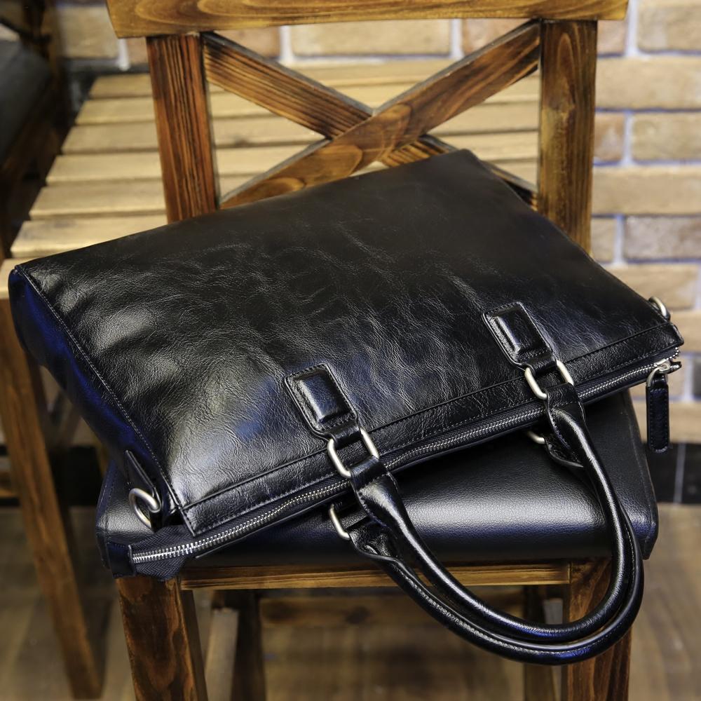 Laki-laki Membungkus Horizontal Gaya Briefcase Bisnis Manusia Proposes, God Disposes Pria Daftar Bahu Miring Ku pembungkus Rekreasi Manusia Tas Tas Dompet-Internasional