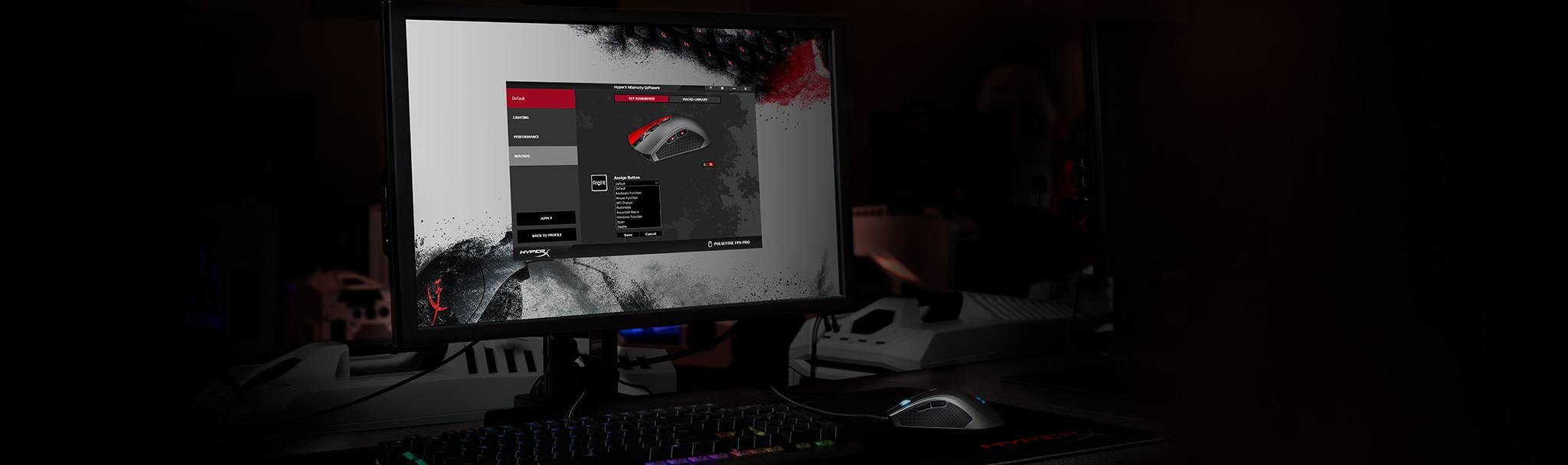 Easy customisation with HyperX NGenuity software