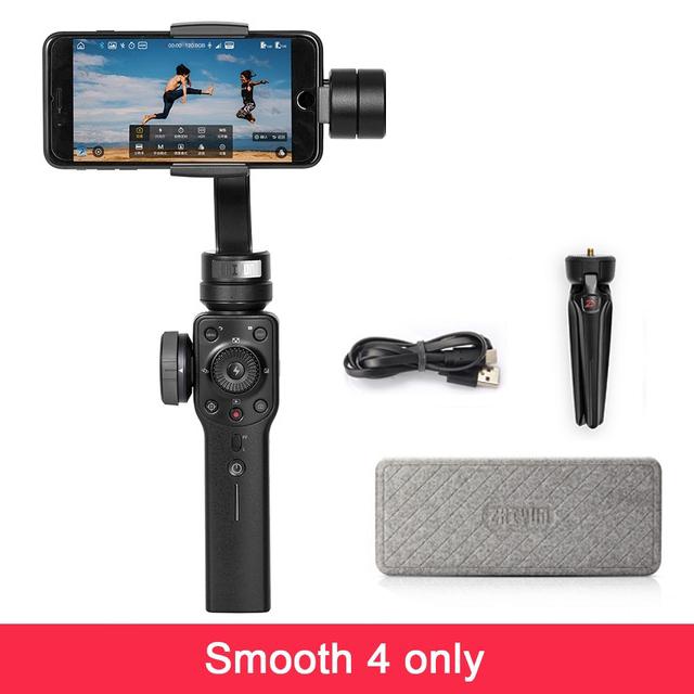 Zhiyun Zhi Yun Halus 4 Smartphone Stabilizer Genggam Tripod 3-Axis Portable untuk iPhone X 8 7 6 Plus ()